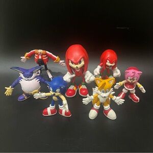 Lot of 7 Vintage Sonic The Hedgehog Bendable Action Figures Sega 2000